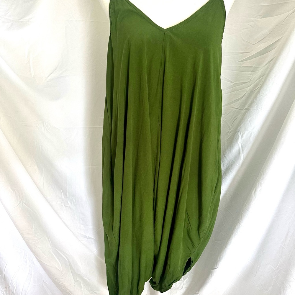 Bali Forest Green Flowy Jumpsuit